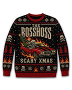 The BossHoss Ugly Christmas Sweater Scary Xmas – schwarzer Weihnachtspullover, Vorderseite